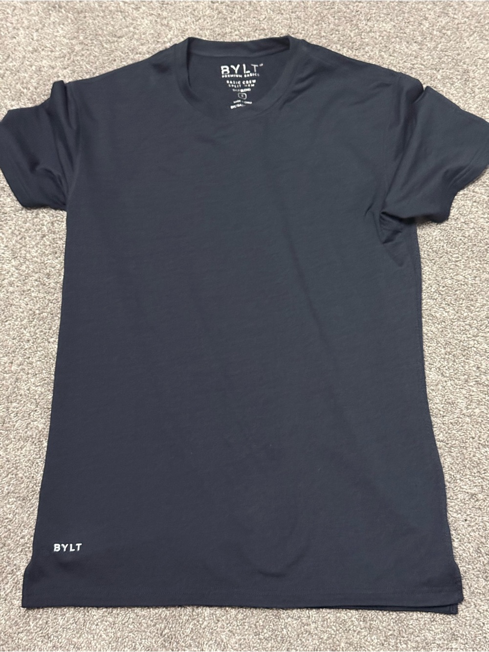 BYLT Essentials Crewneck T-Shirt in Navy Blue